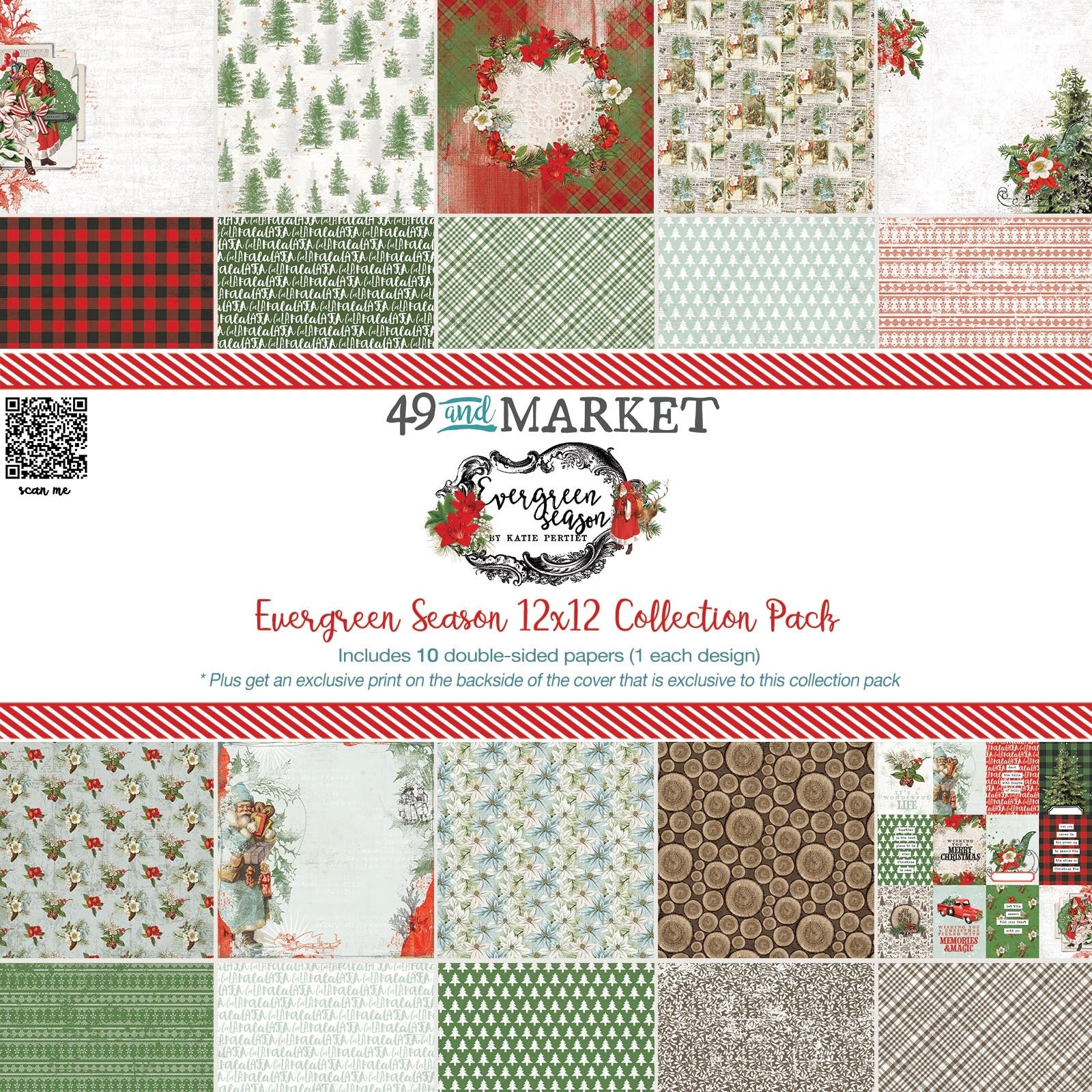 710365PK.jpg 49 and Market EVERGREEN SEASON 12”X12” Collection Pack - Image 1