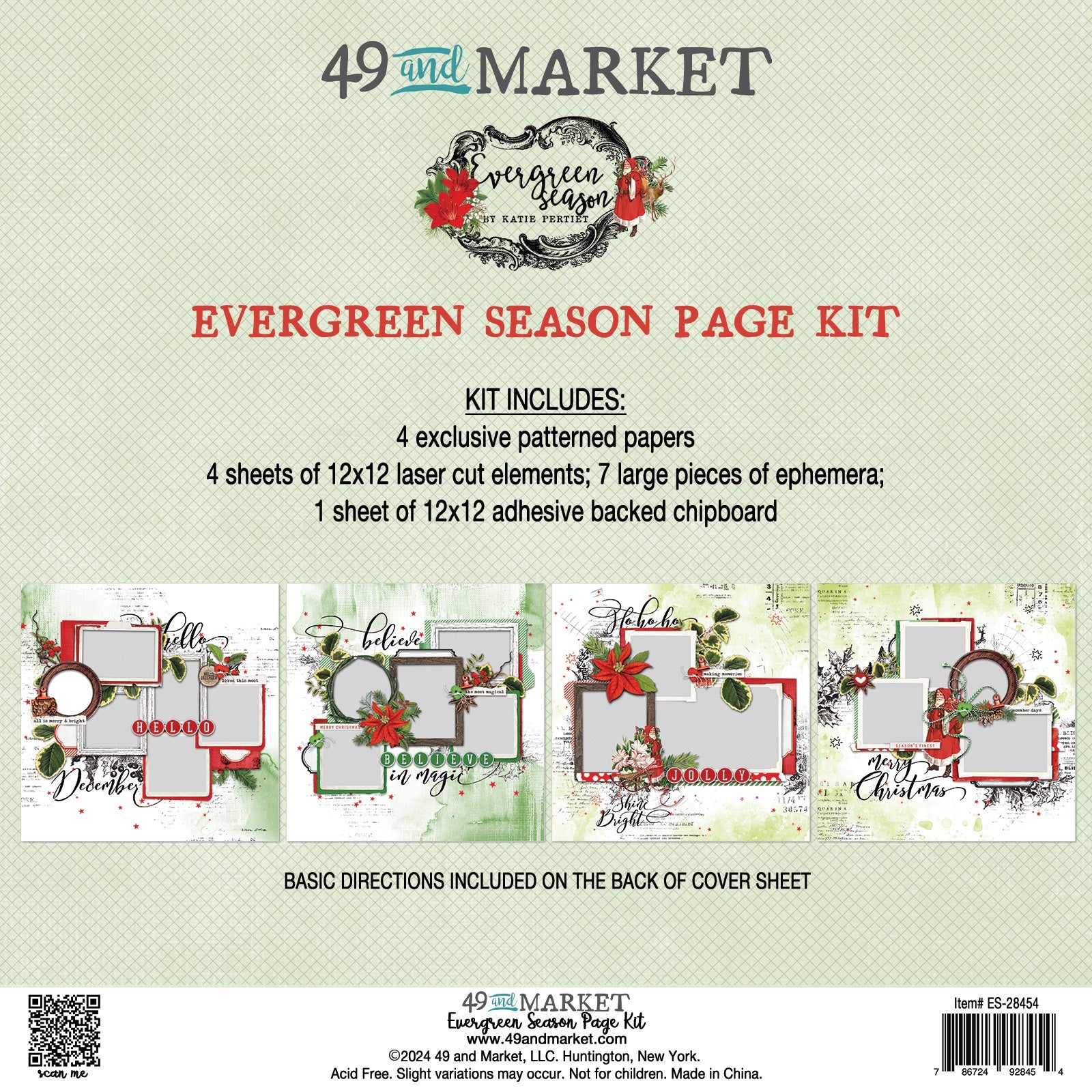 710366PK.jpg 49 and Market EVERGREEN SEASON Page Kit - Image 1