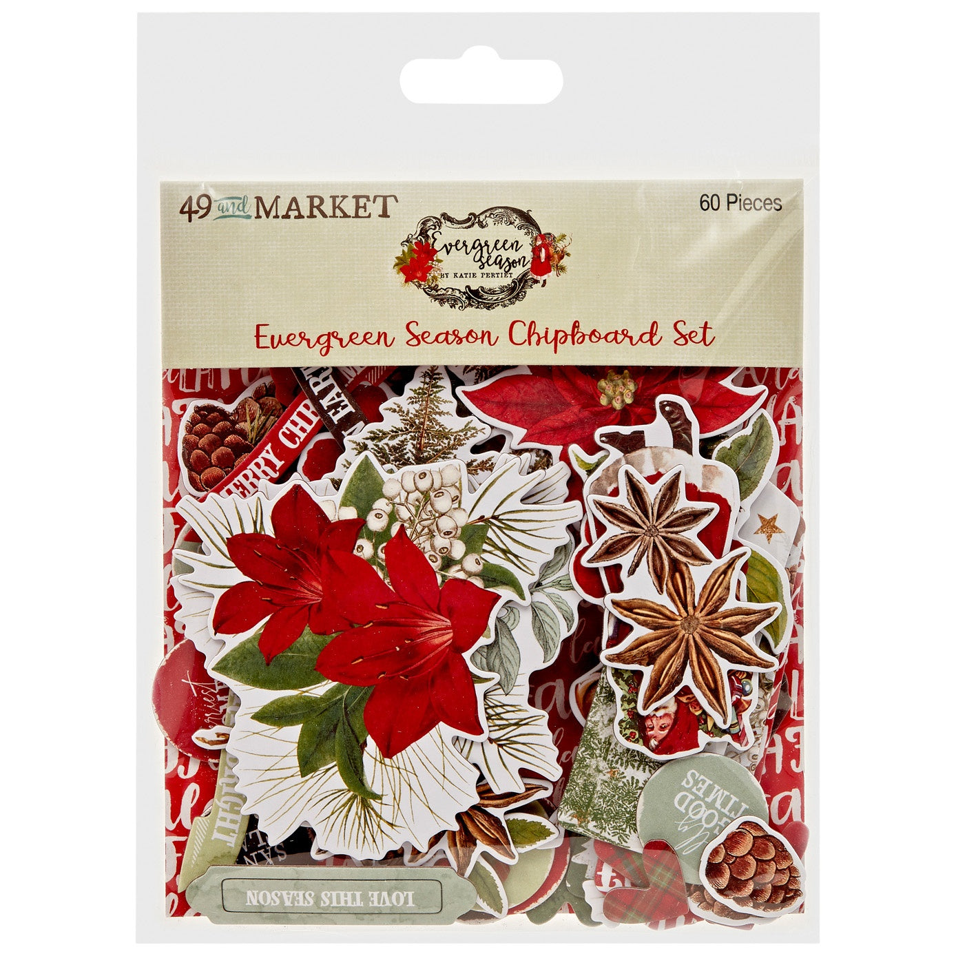 710383PK.jpg 49 and Market EVERGREEN SEASON Chipboard Set - Image 1
