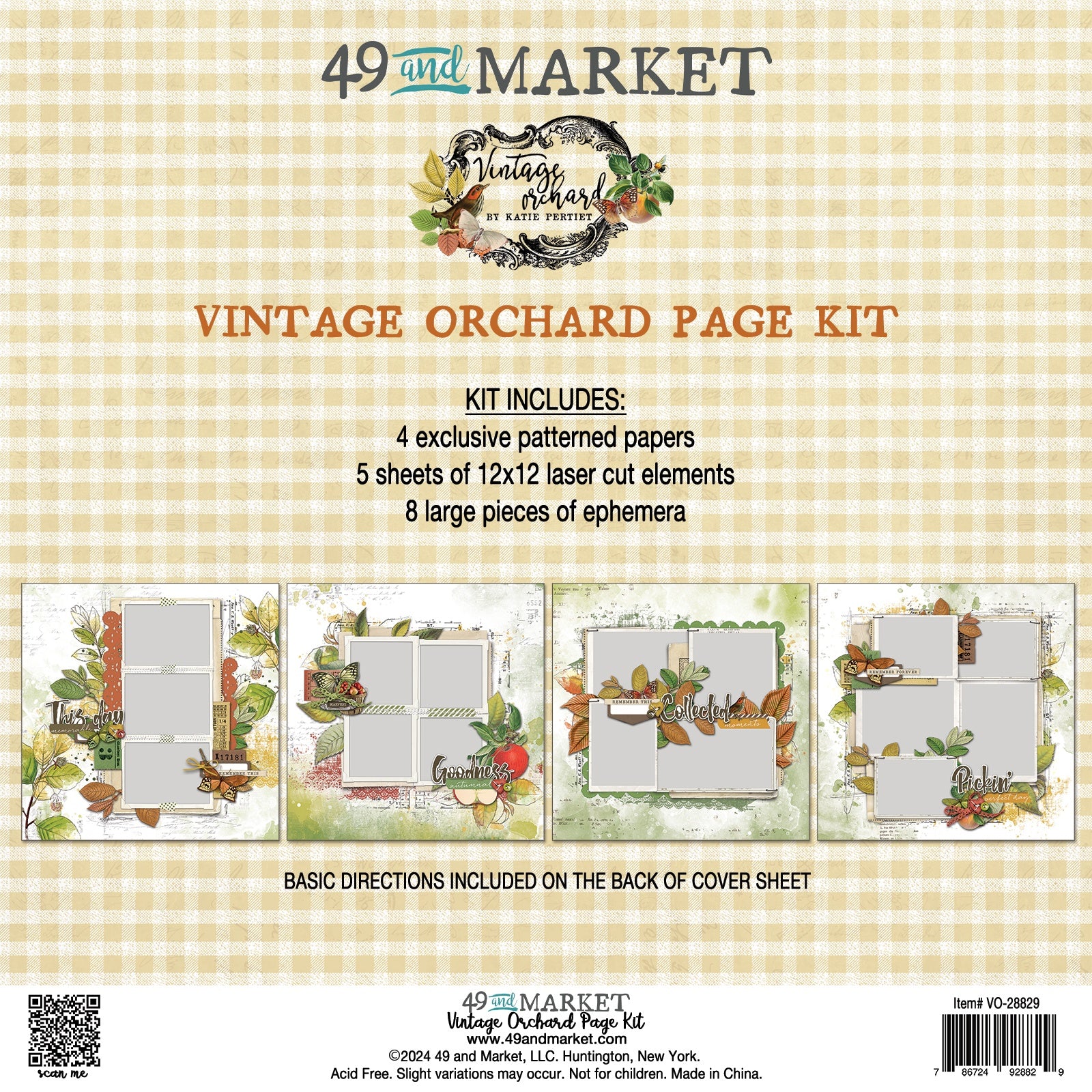 711976PK.jpg 49 and Market VINTAGE ORCHARD 12X12 PAGE KIT - Image 1