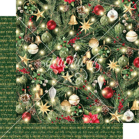 713539PR_b2afc721-1f40-4089-ab0f-699dcabb7609.jpg Graphic 45 Merry & Bright JOYS OF THE SEASON 12X12 Scrapbook Paper - Image 1
