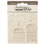 Stamperia Decorative Chips Golden Harmony CAGES 6pc