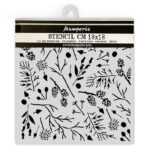 Stamperia Mix Media Stencil BRANCH PINECONE