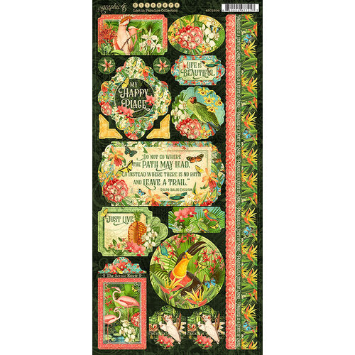 71440409-E963-49BD-8538-916E6FDC6DF4.jpg Graphic 45 LOST IN PARADISE COLLECTION Stickers 42pc. - Image 1