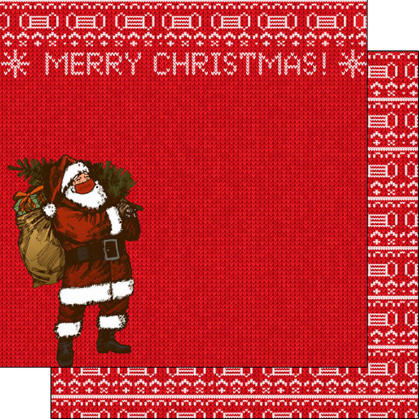 714DB6AD-E04F-4EE6-A32A-F34F91B6D6D7.jpg MERRY CHRISTMAS MASKED SANTA DS 12"X12" Scrapbook Paper - Image 1