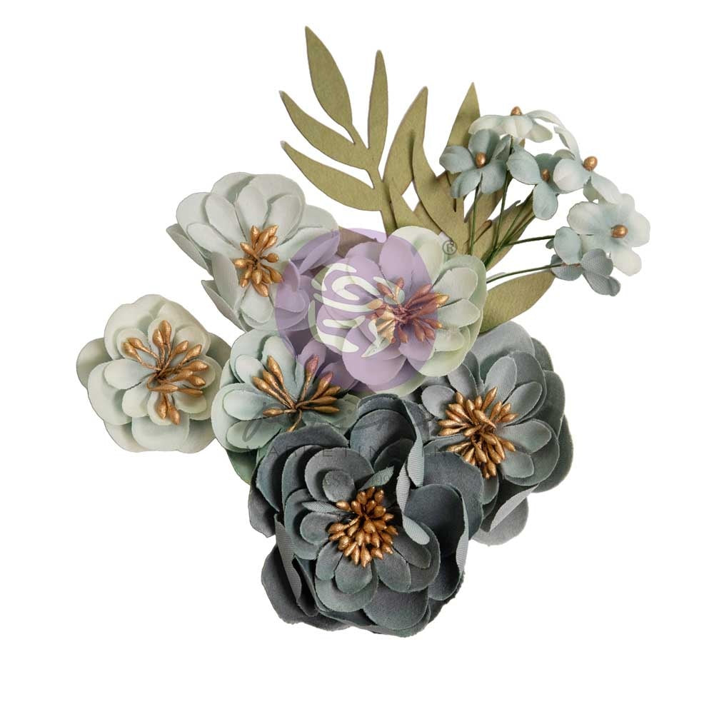 715838PR.jpg Prima The Home Baker BLUEBERRY FROSTING Flowers 9pc - Image 1