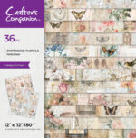 Crafter’s Companion DISTRESSED FLORALS 12”X12” Paper Pad 24 Sheets