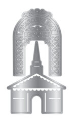 Crafter’s Companion Vintage Vegas THE WEDDING CHAPEL Stamp & Metal Dies 3pc - Image 2