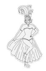 Crafter’s Companion Vintage Vegas SHOWGIRL Stamp & Metal Die 2pc - Image 2