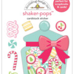 Doodlebug Shaker-Pops CHRISTMAS CANDY 3D Stickers
