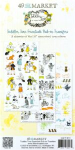 49 and Market TODDLER TIME ESSENTIALS Rub-On Transfers