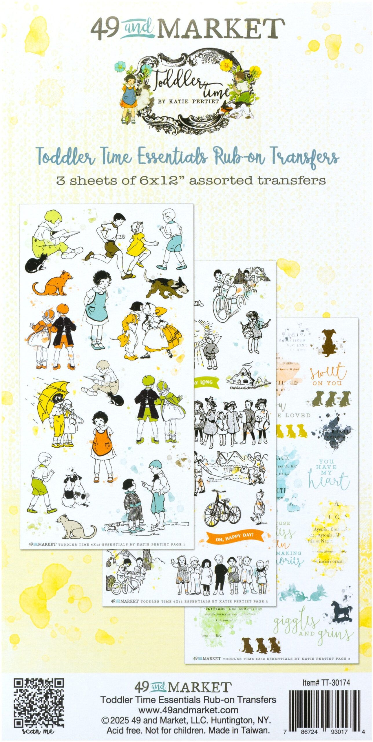 717281PK.jpg 49 and Market TODDLER TIME ESSENTIALS Rub-On Transfers - Image 1