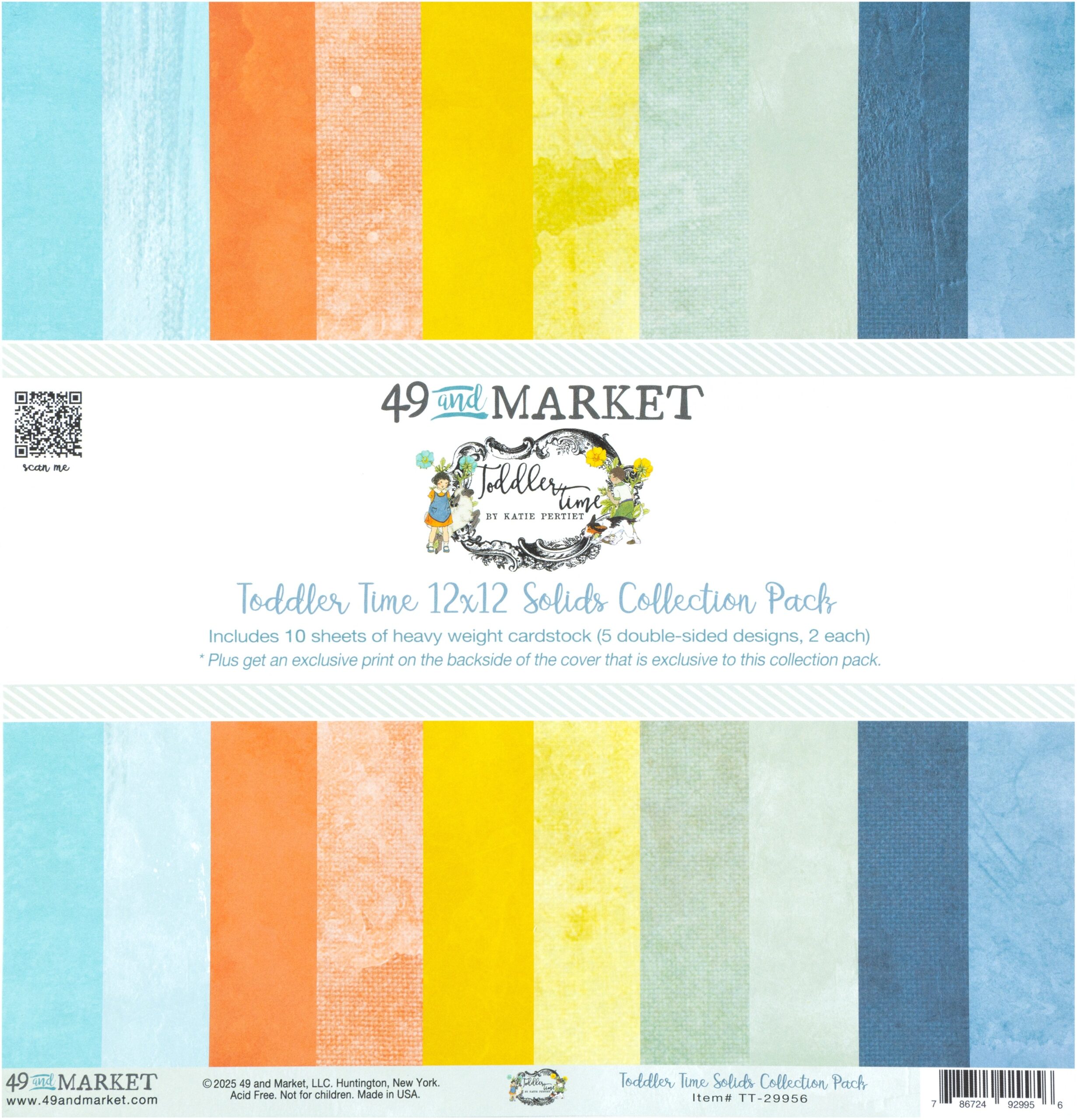 717283PK.jpg 49 and Market TODDLER TIME 12X12 Solids Collection Pack - Image 1
