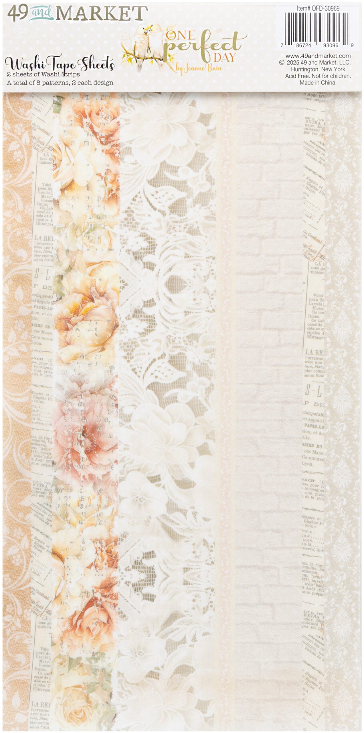 717352PK.jpg 49 and Market ONE PERFECT DAY Washi Tape Sheets - Image 1