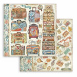 Stamperia ART OF TRAVELLING 12"X12" Scrapbook Paper Pack - Image 5