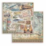 Stamperia ART OF TRAVELLING 12"X12" Scrapbook Paper Pack - Image 13