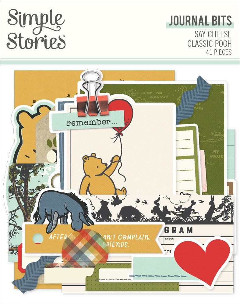718382PK.jpg Simple Stories SAY CHEESE CLASSIC POOH Journal Bits 41pc - Image 1