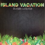 Scrapbook Customs ISLAND VACATION TROPICAL FLORAL 12X12 Scrapbook Paper - Image 2