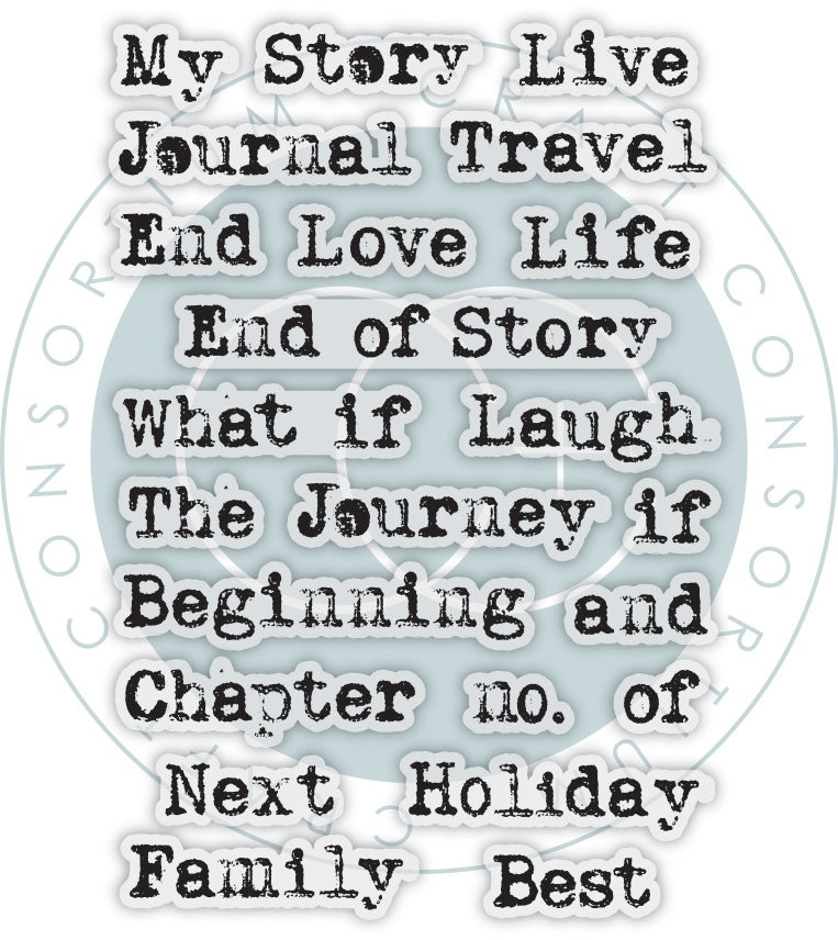 719474DT.jpg Craft Consortium JOURNAL SENTIMENTS Clear Photopolymer Stamps - Image 1
