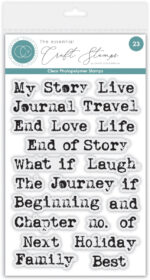 Craft Consortium JOURNAL SENTIMENTS Clear Photopolymer Stamps - Image 2