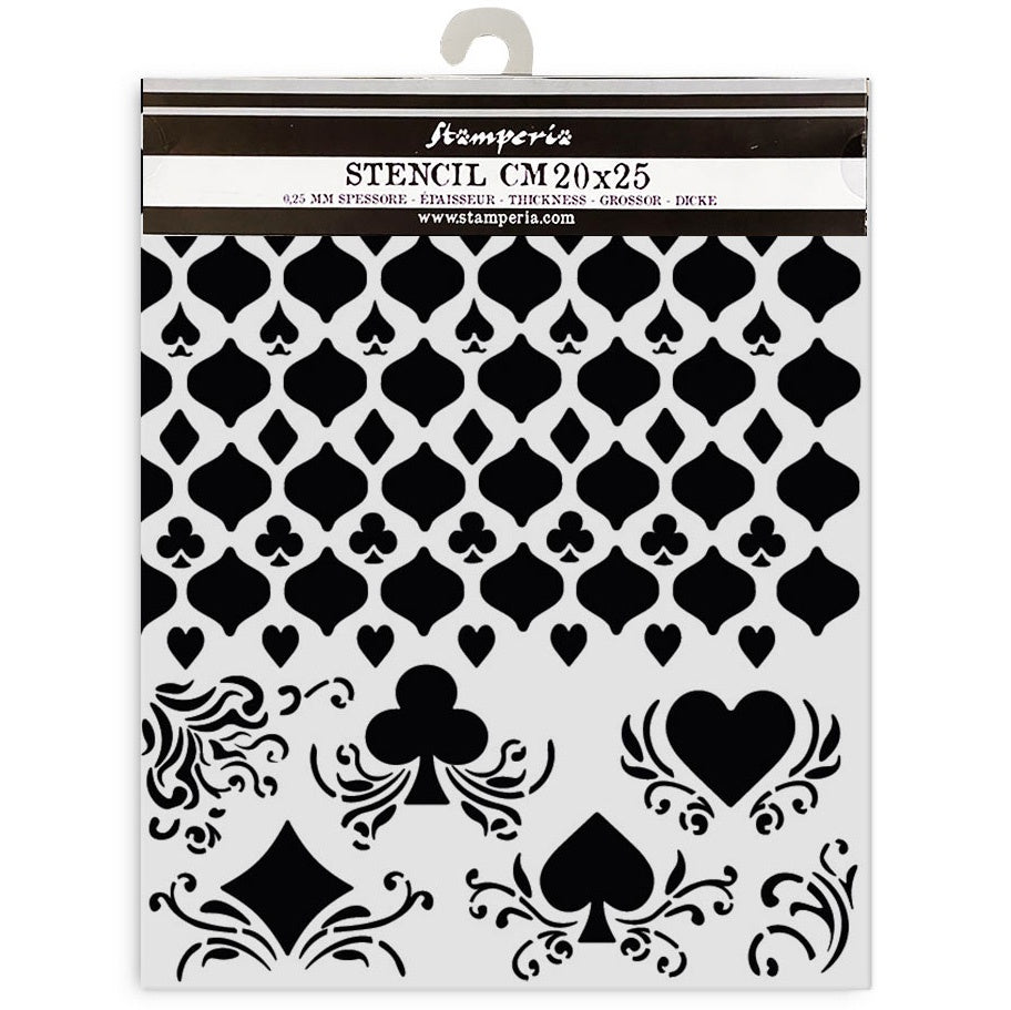 719780PK.jpg Stamperia Master Of Magic CARDS PATTERN Mix Media Stencil - Image 1