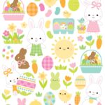 Doodlebug Bunny Hop Icons BUNNY HOP Cardstock Stickers