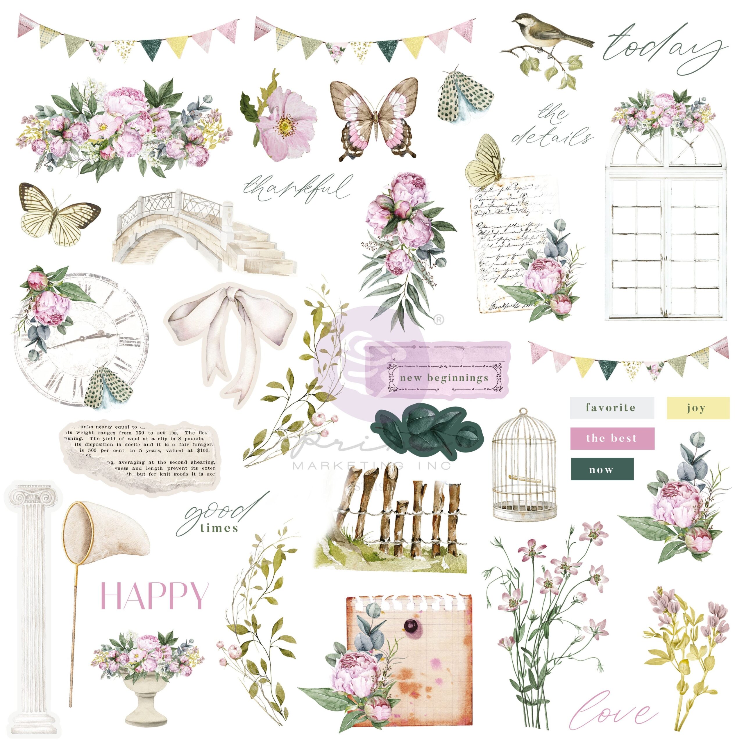 720022PR_1d1a955d-d31c-4134-b61b-6fde39a9c933.jpg Prima SERENE PETALS EPHEMERA Diecuts 78pc - Image 1
