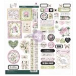 Prima SERENE PETALS STICKERS 2 Sheets 55pc