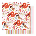 Photoplay LUCKY CAT 12”X12” Oriental Scrapbook Paper - Image 8