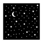 Stamperia Alice In Christmas STARS AND MOON Mix Media Stencil - Image 2