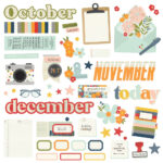 Simple Stories LIFE IN PHOTOS 12 Month Memory 12”X12” Calendar Kit - Image 3