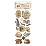 Stamperia COFFEE AND CHOCOLATE RUB ON Rubon Sheet - Image 3