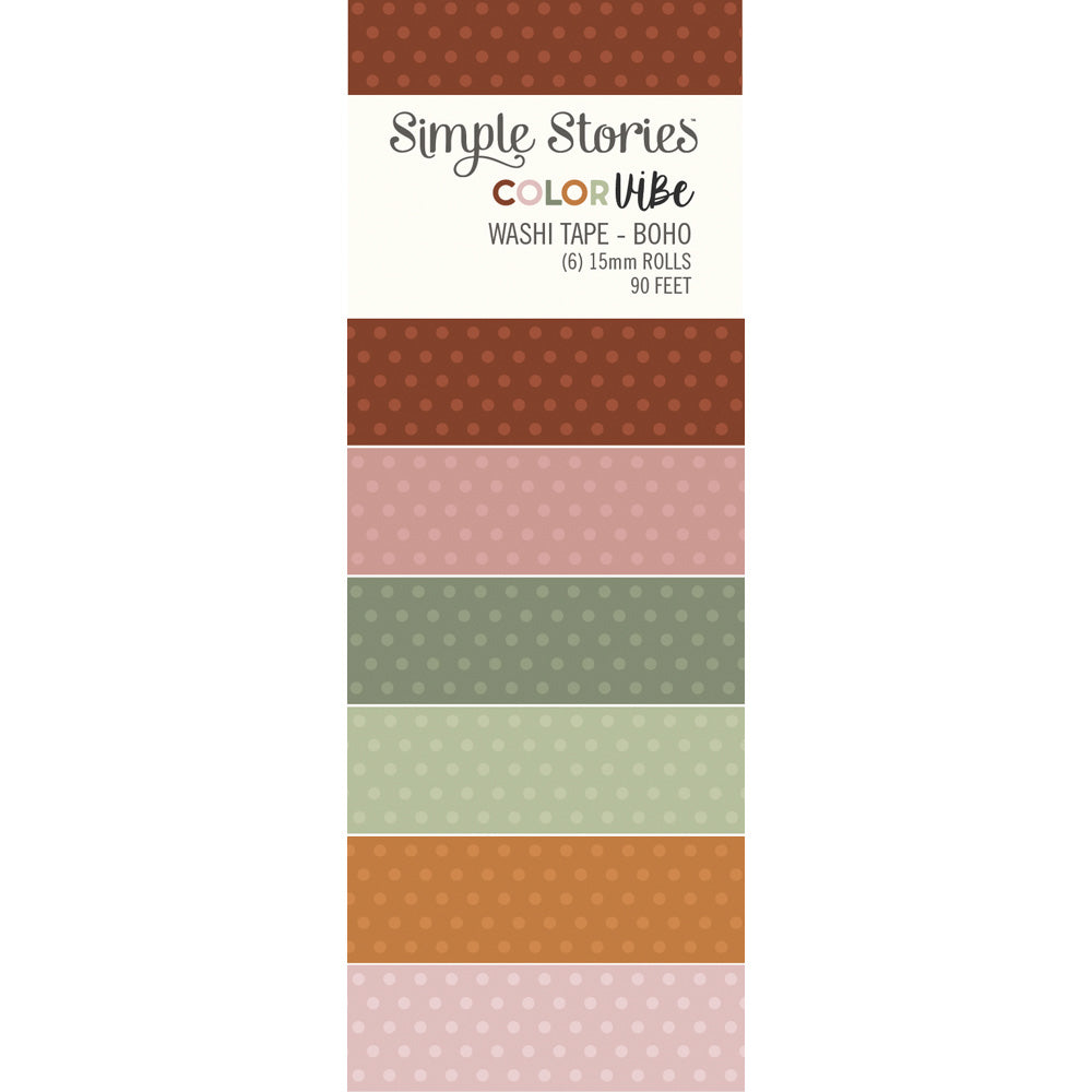 7410DF23-2397-4D81-BD8D-97172E3918DC.jpg Simple Stories COLOR VIBE BOHO Washi Tape - Image 1
