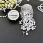 Dress My Craft POWDER WHITE Colored Brads 100pcs - Image 3