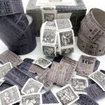 49 and Market Vintage Bits TICKET ESSENTIALS PEWTER Perforated Tickets & Stamps 3 Rolls - Image 3