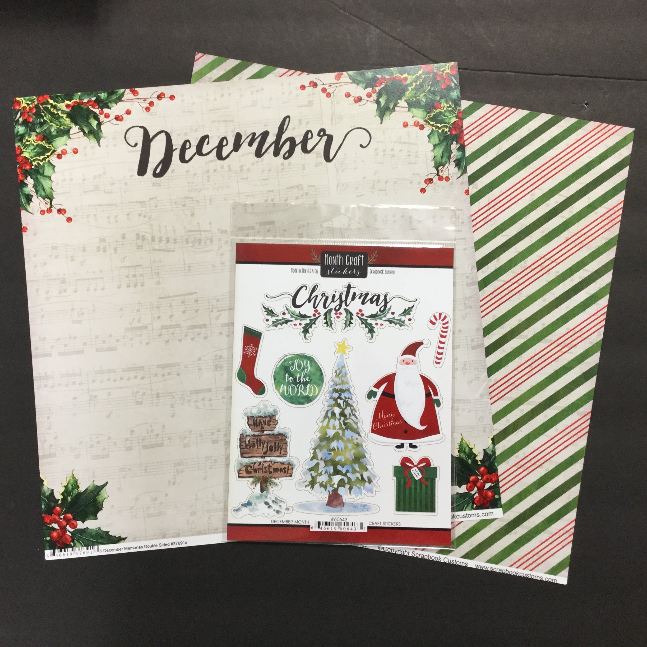 7465C5A6-5ADC-4B13-8DC5-E2CCBE2277F2.jpg Scrapbook Customs DECEMBER MEMORIES Paper Pack 3pc - Image 1