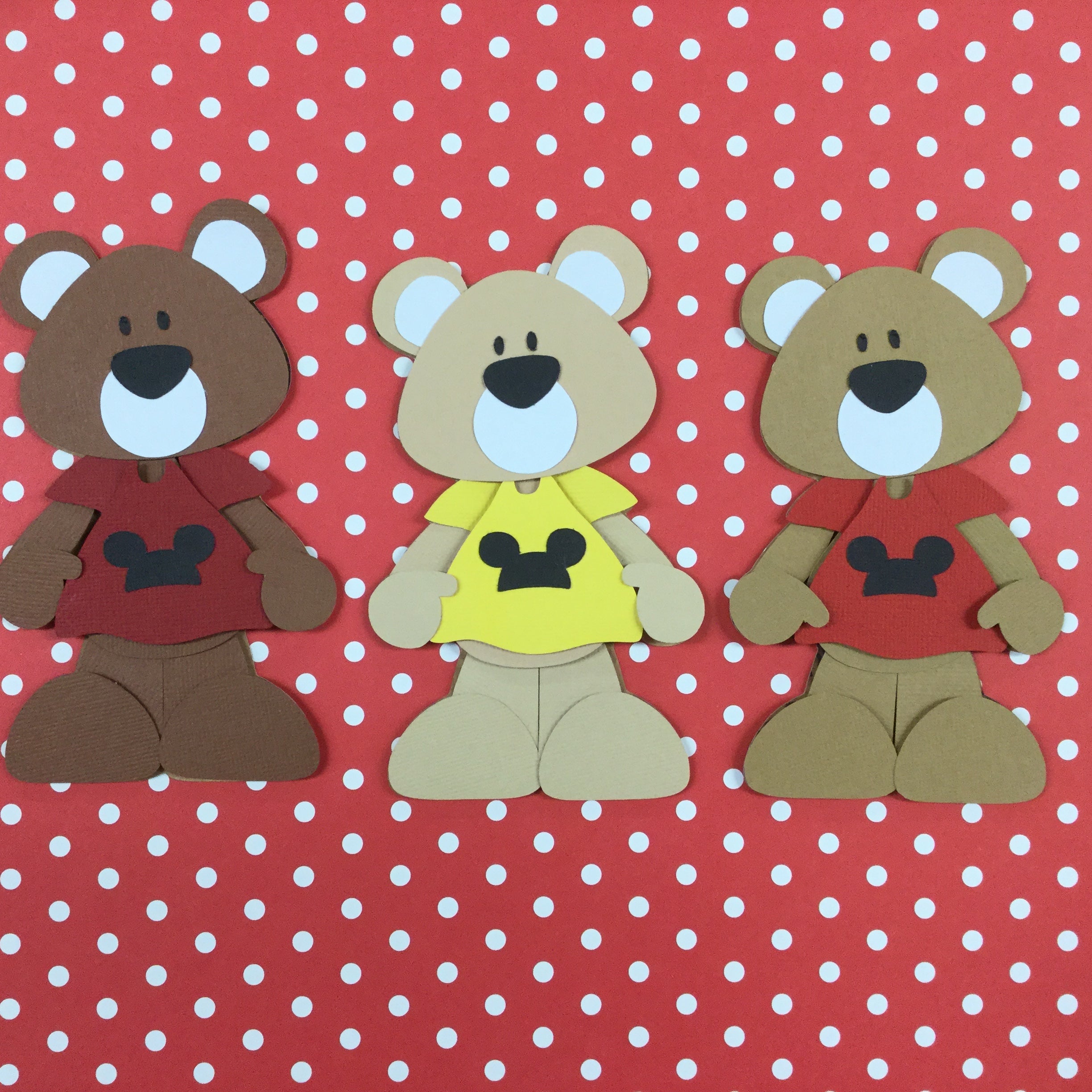 7466FDCA-342A-4998-AE56-98C46F17B6D6.jpg Teddy Bear DISNEY Die Cut Embellishment - Image 1