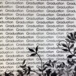 GRADUATION FLORAL RIGHT BLACK School 12"X12" Scrapbook Paper - Image 3