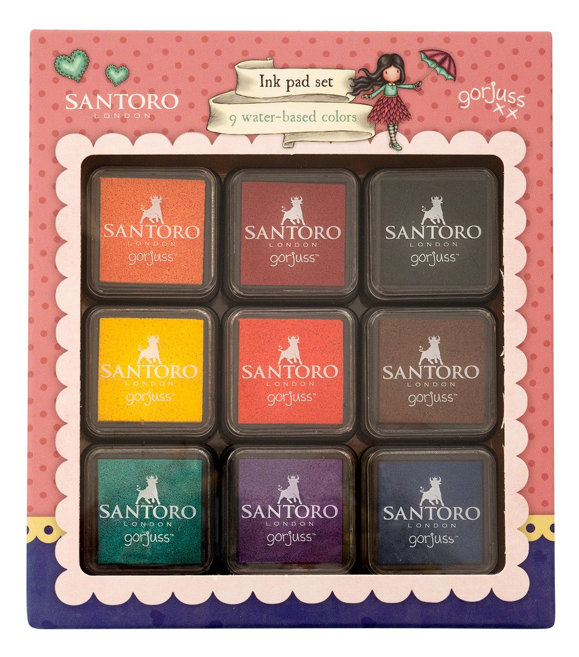 752D56EA-8B73-4B09-90A2-1E3592CF7BED.jpg Santoro Gorjuss INK PAD SET 9pc - Image 1