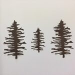 TREES BROWN Custom Scrapbook Die Cut Embellishments