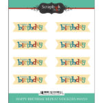 Scrapbook Customs HAPPY BIRTHDAY Repeat Stickers 8pc