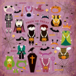 Making Memories Toil & Trouble DieCut PAPER DOLL 12X12” Scrapbook Sheet