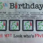SRM Say It With Stickers FIFTH BIRTHDAY Sticker 1pc