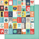 TRAVEL MEMORIES Journal 12"X12" Paper Scrapbook Customs
