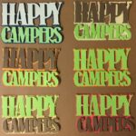 HAPPY CAMPERS Camping Custom Scrapbook Die Cuts