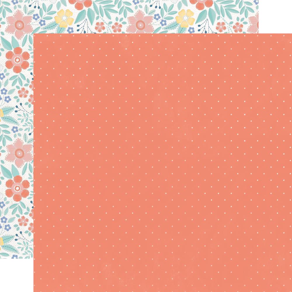 7805A267-1D8B-46E1-A512-5F7409824EDD.jpg Kaisercraft Crafternoon Collection BACK STITCH 12"X12" Scrapbook Paper - Image 1