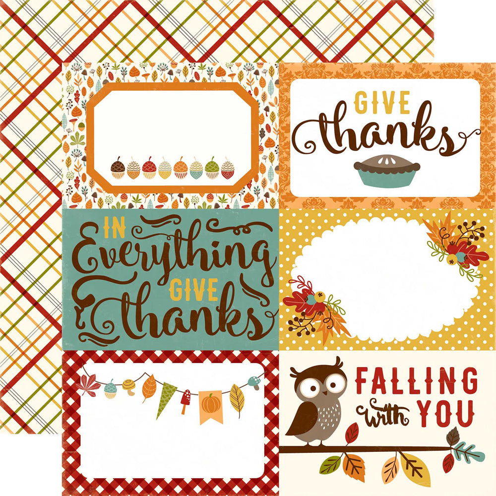 7816602B-8E37-4CCC-8CBF-0D5B2BF2D3A0.jpg Echo Park Fall Is In The Air 4x6 JOURNALING CARDS 12x12 Cardstock Paper - Image 1