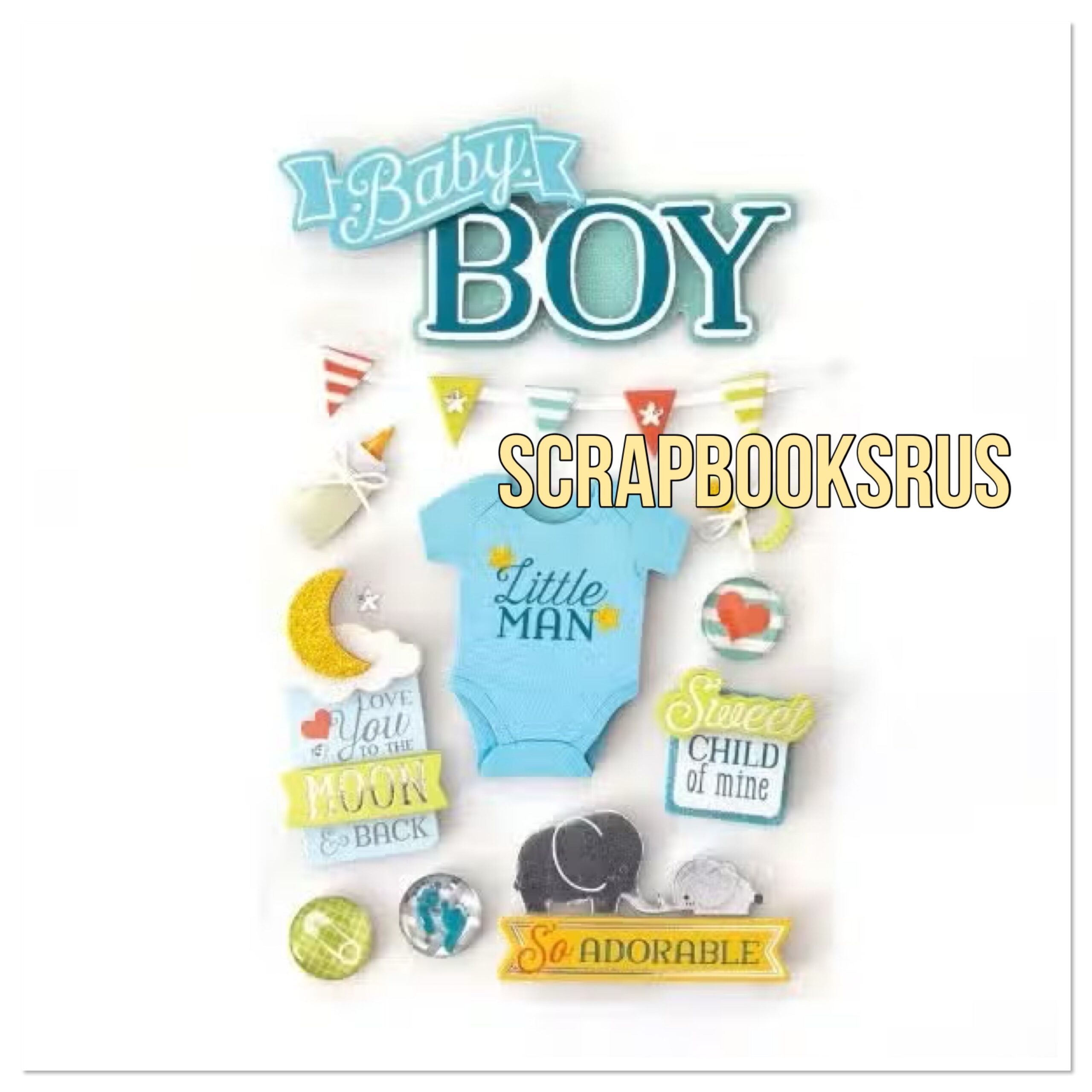 789649DD-0E91-4FAB-90BF-0F19B33CD9E9.jpg Paper House BABY BOY 3D Stickers 11pc - Image 1