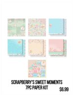 Scrapberry’s SWEET MOMENTS 12"X12" Scrapbook Paper Kit 7pc