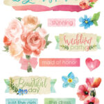 Paper House BRIDESMAIDS 3D Stickers 14pc